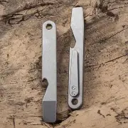 1PC Titanium Pocket Tool Bottle Opener Pry Bar Crowbar EDC Outdoor Tool