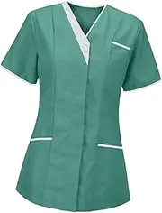 [yuksok] Women Scrubs Top Easy Care Workwear for SPA Hotel Worker Pet Shop Hair Salon