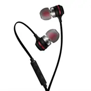 In-Ear Wire-Controlled Stereo Metal Magnetic Absorption Earphone Dark