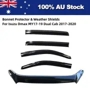 Bonnet Protector & Weather Shields for Isuzu D-Max Dmax MY19 Dual Cab 2017-2020