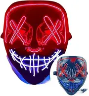 [Costume Bay] LED V Mask with multiple light effects, ideal for parties, festivals, Halloween, and themed events. Vibrant colors and glowing effects that make you stand out.