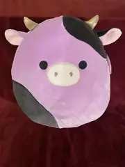 SQUISHMALLOW 14" Alexie The Purple Cow With Gold Horns SOOO CUTE!!