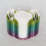 Bathroom Organization - Cute Holder for Cotton Rounds, Swabs, Q-tips, Makeup