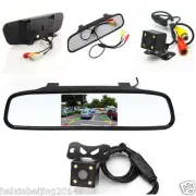 4.3"LCD Car Rear View Mirror Monitor 4 LED Reverse Backup Camera