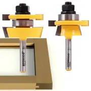 YONICO Cabinet Door Rail and Stile Router Bits Set 2 Bit Shaker 1/4-Inch...