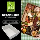 Grazing Box Treat Tray Graze Board Takeaway Food Container White Large 36X25CM