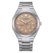 Citizen Zenshin Automatic Watch Super Titanium Salmon Small Seconds NJ0180-80Z