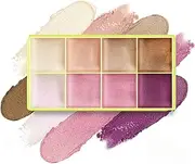 Okerker 8-Color Silky Liquid Shimmer Highlighter Palette Ultra-versatile, Waterproof & Long-wearing for Face, Eyes & Body