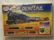Golden Rail Train Set - Includes 4-6-2 Locomotive 3 Freight Cars Caboose New