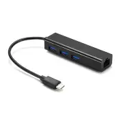 S8 4 in 1 Type C Data HUB with 3 Port USB 3.0 RJ45 Docking Station Adapter for Tablet Laptop