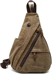 [FANDARE] Retro Chest Bag, Sling Bag, Men's Backpack, Women's School Bag, Shoulder Bag, Sports Bag for School, Leisure, Travel, Business, Jogging