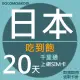 【千里通】日本上網卡20日 無限上網吃到飽(日本網卡 千里通 4G網速 支援分享)