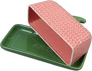 Hoement Ceramic Butter Dish with Lid Elegant Butter Keeper for Fresh Storage Versatile Container Stylish Design for Home Restaurant Use