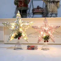 在飛比找蝦皮購物優惠-[sup] 聖誕樹裝飾供電鏤空設計高耐用鮮豔色彩節能裝飾鐵 