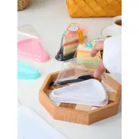 在飛比找ETMall東森購物網優惠-三角形蛋糕盒8寸慕斯切件透明塑料盒烘焙西點盒烘焙千層蛋糕盒子