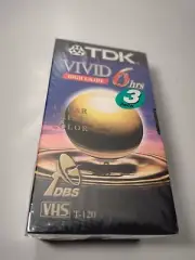 TDK vhs Tapes Set Of 3. 6 Hours / Tape