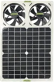 40W Monocrystalline Silicon Solar Panel with Dual Fans Exhaust Pet House Truck Toilet Exhaust Tool Solar Powered Fans