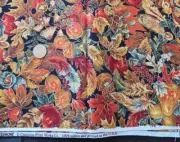 1 1/2 yds Autumn Leaves Oak Trees Apples Berries Fabric VIP Cranston Print