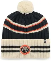 47 Houston Astros Mens Womens Cooperstown No Huddle Cuff Knit Stretch Fit Navy Blue Beanie with Team Color Vintage Logo, Cream/Natural White, Navy Blue, One Size