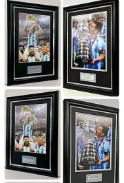 Leo Messi Argentina World & Copa America Champion Signed Framed Memorabilia