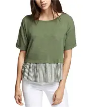 Sanctuary Clothing Womens Cadet Skye Basic T-Shirt, Green, Medium