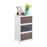3 Tier Plastic Storage Cabinets,Stackable storage bins 23Qt,Storage Container...