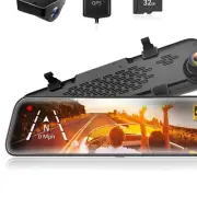 G840S 12" 4K Mirror Dash Cam with GPS & Dual Cameras - Ultimate Safety Upgrade