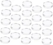 100Pcs Transparent Coin Capsules Holders Portable Coin Cases for and Display Dust Design Space