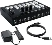 Video Mixer Switcher Live Stream Switcher with Multi-View Preview Output & Audio Mixer & 3.5mm Audio