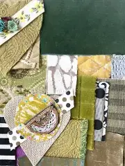 Junk Journal Scrapbooking Fabric Kit, Fabric Swatches & Ephemera 30 Pieces #172F