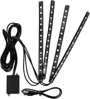 GLEAVI Car Footwell Led Strip Lights Mood Lighting for Decorations Soft White 4 Strips