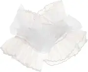 [WOFASHPURET] Lace Fingerless Gloves Clown Cuff Tulle Sleeves Bow Lace Cuff Fashionable for Women Suitable for Occasions