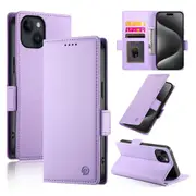 Wallet Case for IPhone 14,Slim Protective Shockproof Case With Card Holder,Premium PU Leather Kickstand-Purple