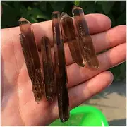 Acxico 5 pcs Natural Black Crystal Rough Crystal Pillars for Buddha degaussing 5cm