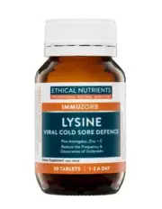 NEW Ethical Nutrients Lysine Viral Cold Sore Defence 30 Tablets