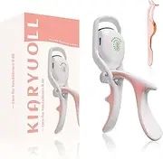 [Kiaryuoll] Electric Heated Eyelash Curler Kit Hot Lash Therapy Professional Eyelash Tools Battery Powered Lash Lifter Rechargeable Clamp for Various Eye Types Gift Plastic Material (Colour White)