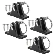 4PC Marine Boat Deck Hinge mount For Bimini Top With 8 Stainless Screws Steel US
