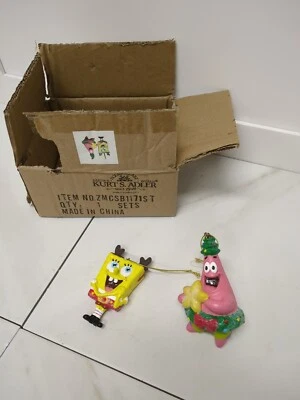 B20- Kurt Adler Spongebob Squarepants And Patrick Ornament Bundle- New