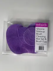 Bellapelle Makeup Brush Cleaning Mat Set & Brush Egg - New