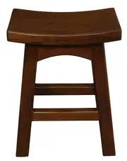 Tokyo Solid Mahogan Timber Footstool (Mahogany)