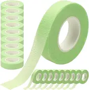 Diy Lash Extension Set Breathable Fabric Tape 20 Rolls 1.2cm Wide 9m Long Green Self-adhesive Eyelash Tape