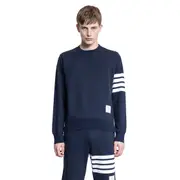 [THOM BROWNE] Loopback 4-Bar Sweatshirt Blue