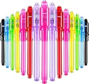 Invisible Ink Pen Spy Pen Invisible Disappearing Ink Pen with UV Light Magic Spy Marker for Secret Message and Kids Party Christmas Halloween Easter Goodies Bags Toy 28pcs