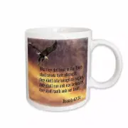 3dRose Isaiah 40-31 Bible verse with eagle against a troubled sky Mug