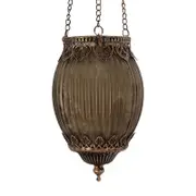 Moroccan Style Hanging Lantern Brown D11x18.5cm