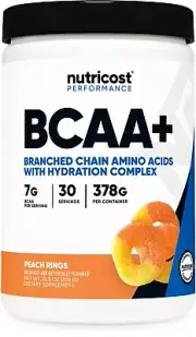 Nutricost BCAA+ Hydration Powder (Peach Rings) 30 Servings