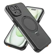 For Iphone 15 Redpepper Ip68 Waterproof Magsafe Magnetic Holder Phone Case Black Grey