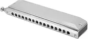Harmonica 64 Tones 16 Holes Chromatic Scale C Key Instrument Portable for Beginner