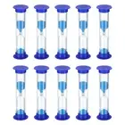 3 Minute Sand Timer, 10Pcs Small Sandy Clock, Count Down Sand Glass Blue