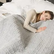 Electric Blanket, with 3 Heat & 8Hrs Auto Off Super Soft Flannel Heated Throw Blankets Home Office Use & Machine Washable